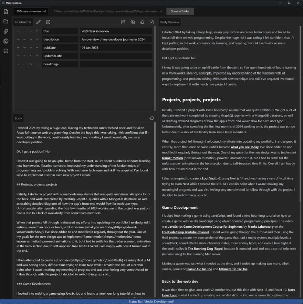MarkThisDown Editor screenshot