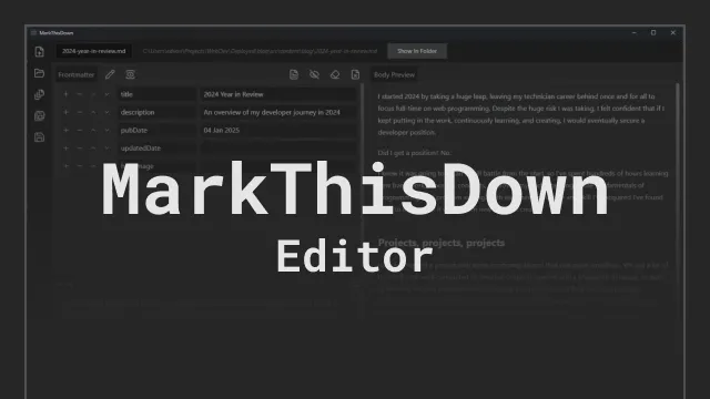 Thumbnail for MarkThisDown Editor