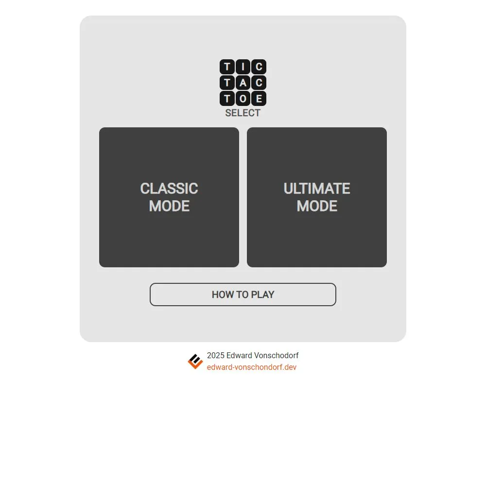 Tic Tac Toe React screenshot