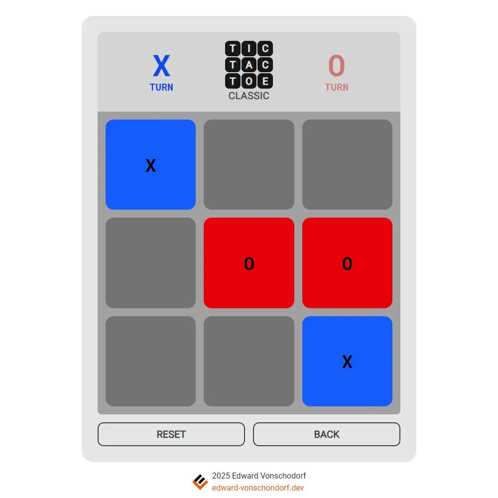 Tic Tac Toe React screenshot